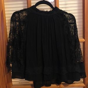 Lace swing top